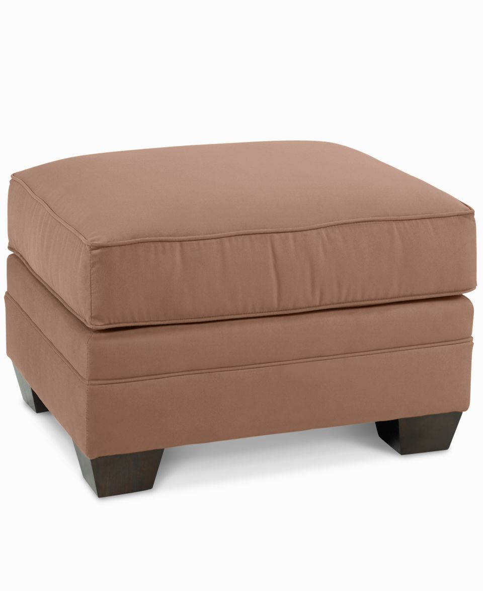 Raja Fabric Microfiber Ottoman, 27W x 22D x 18H   furniture   