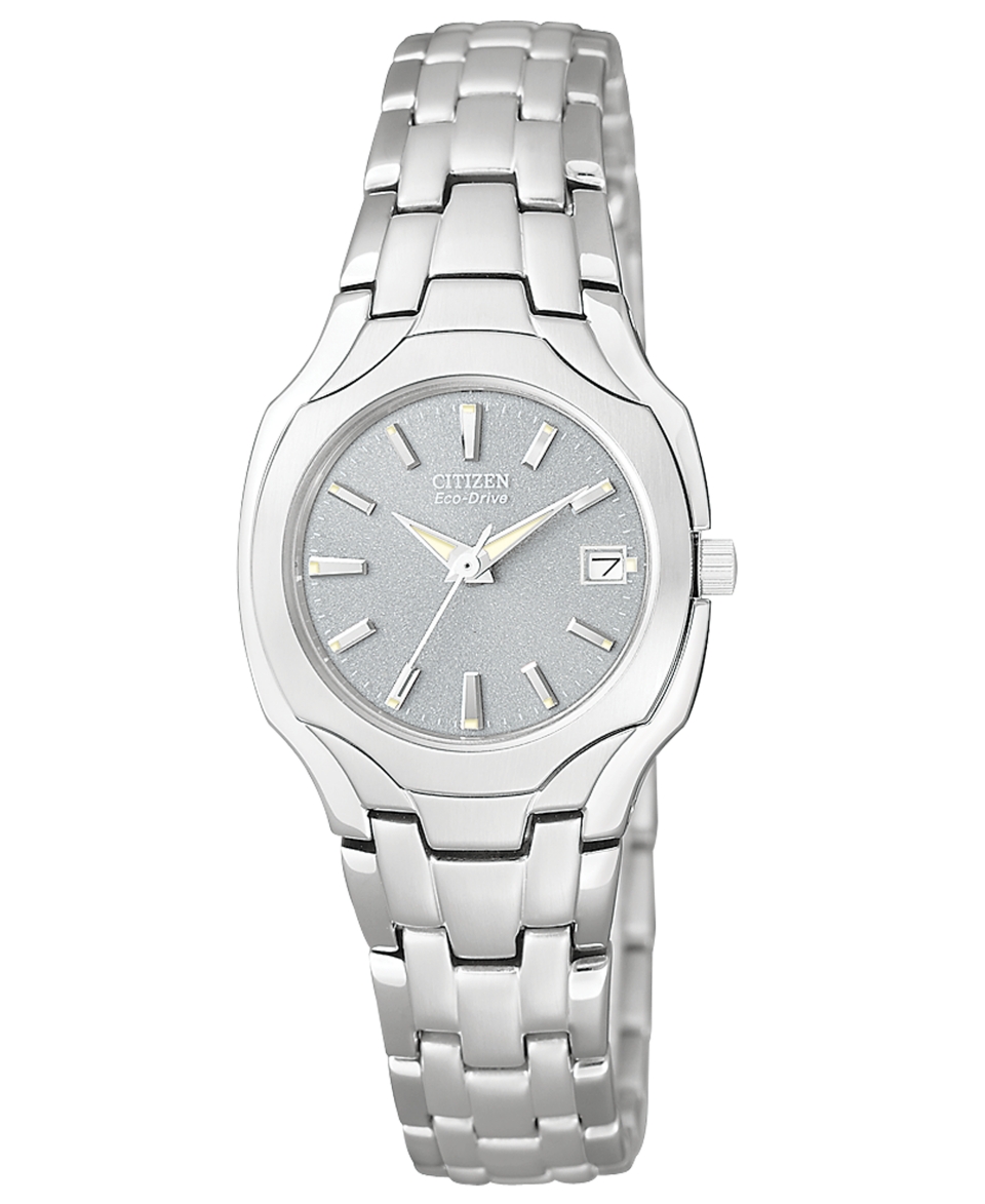 Citizen Watch, Womens Eco Drive Stainless Steel Bracelet 25mm EW1250