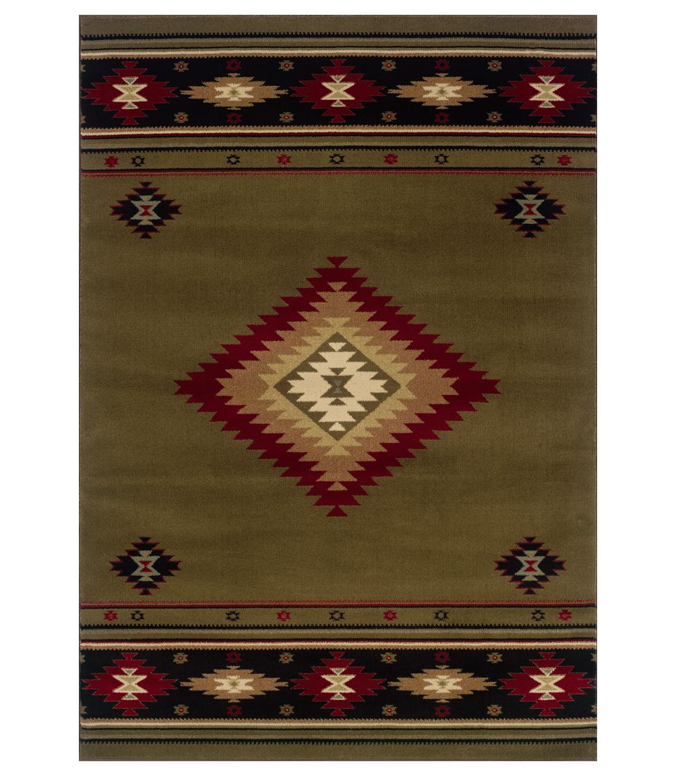 Sphinx Area Rug, St. Lawrence 087J Green/Black   Rugs