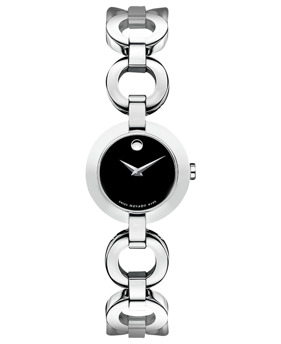 Movado Watch, Womens Swiss Stainless Steel Bracelet 23mm 0606260