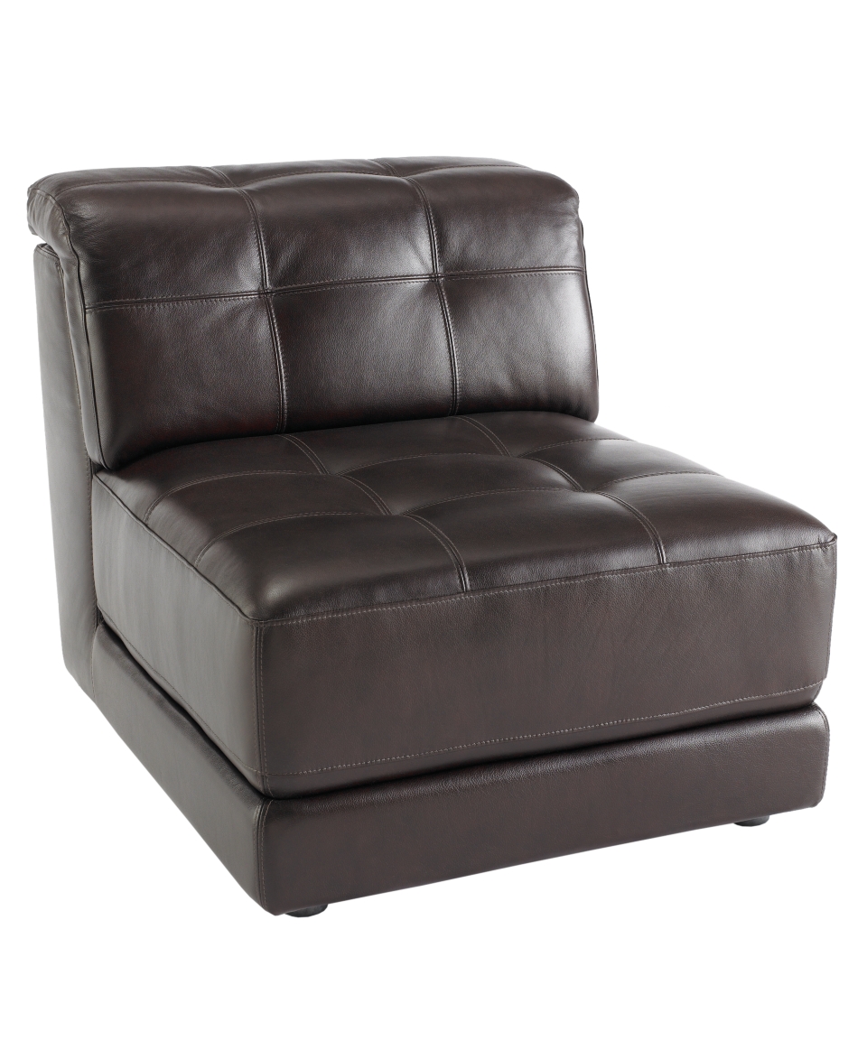 Stacey Leather Chair, Armless 31W x 39D x 31H   furniture