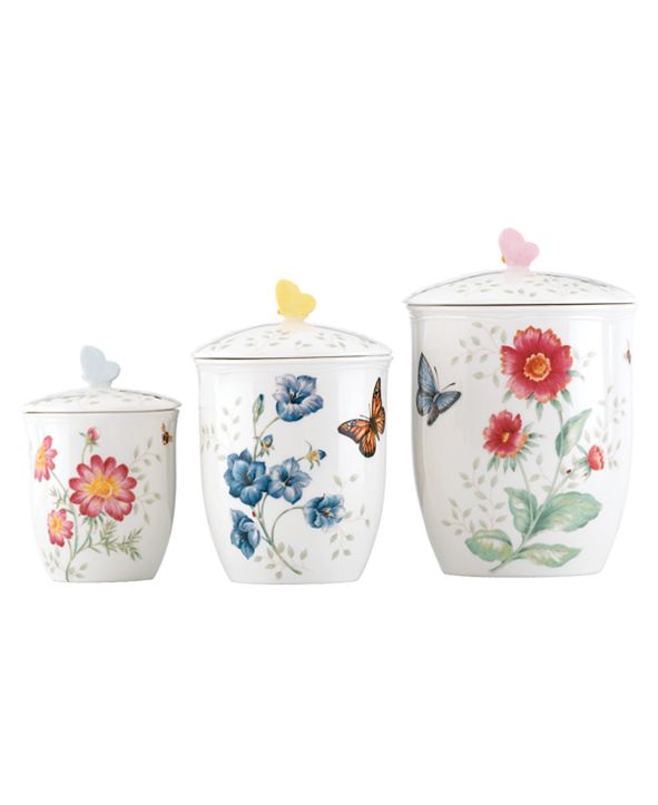 Lenox Butterfly Meadow Set/3 Canisters, Created for Macy's & Reviews - Serveware - Dining - Macy's