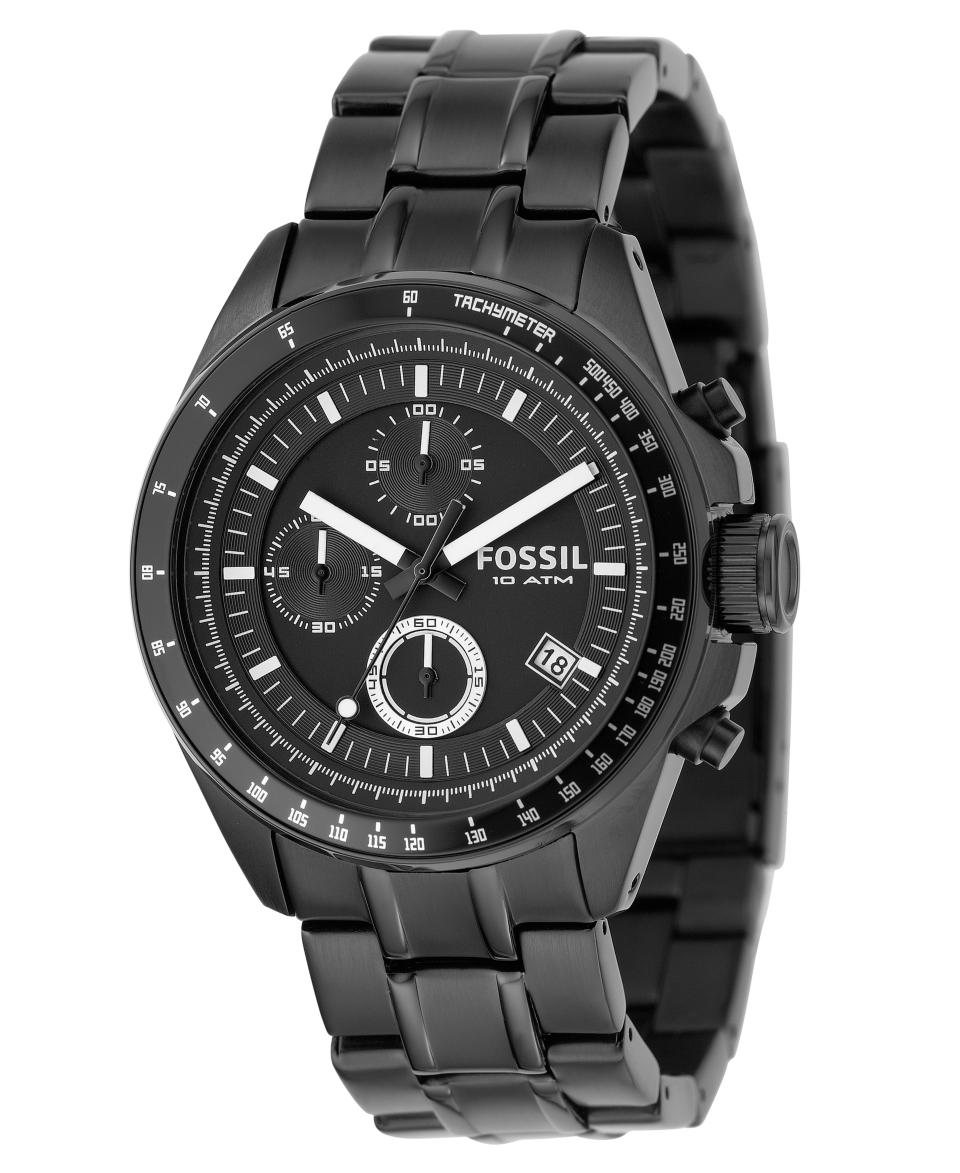 Fossil Mens Chronograph Decker Black Stainless Steel Bracelet Watch 40mm CH2601   Watches   Jewelry & Watches