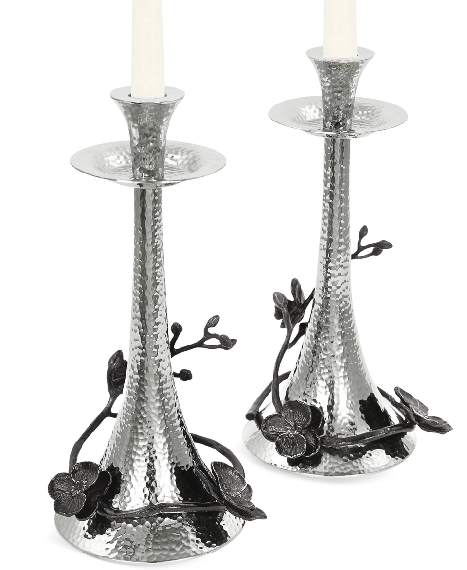 Michael Aram Candle Holders, Set of 2 Black Orchid   Serveware