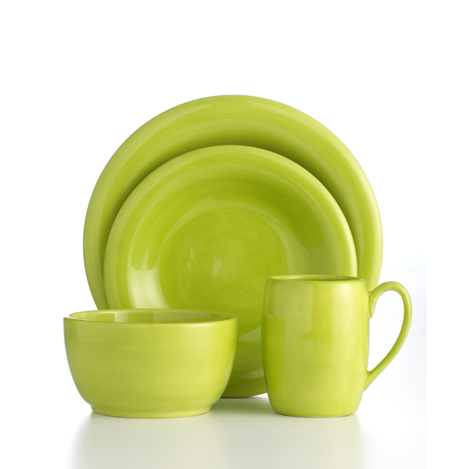   Unlimited Dinnerware, Espana Round Lime 4 Piece Place Setting