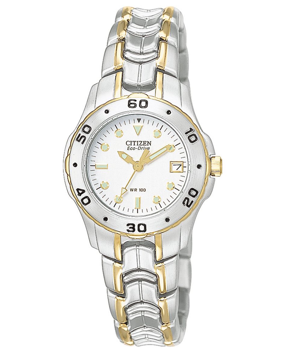 Citizen Watch, Womens Eco Drive Two Tone Stainless Steel Bracelet