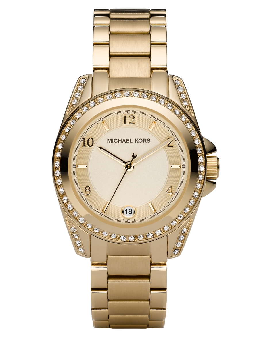 Michael Kors Watch, Womens Goldtone Stainless Steel Bracelet 33mm 