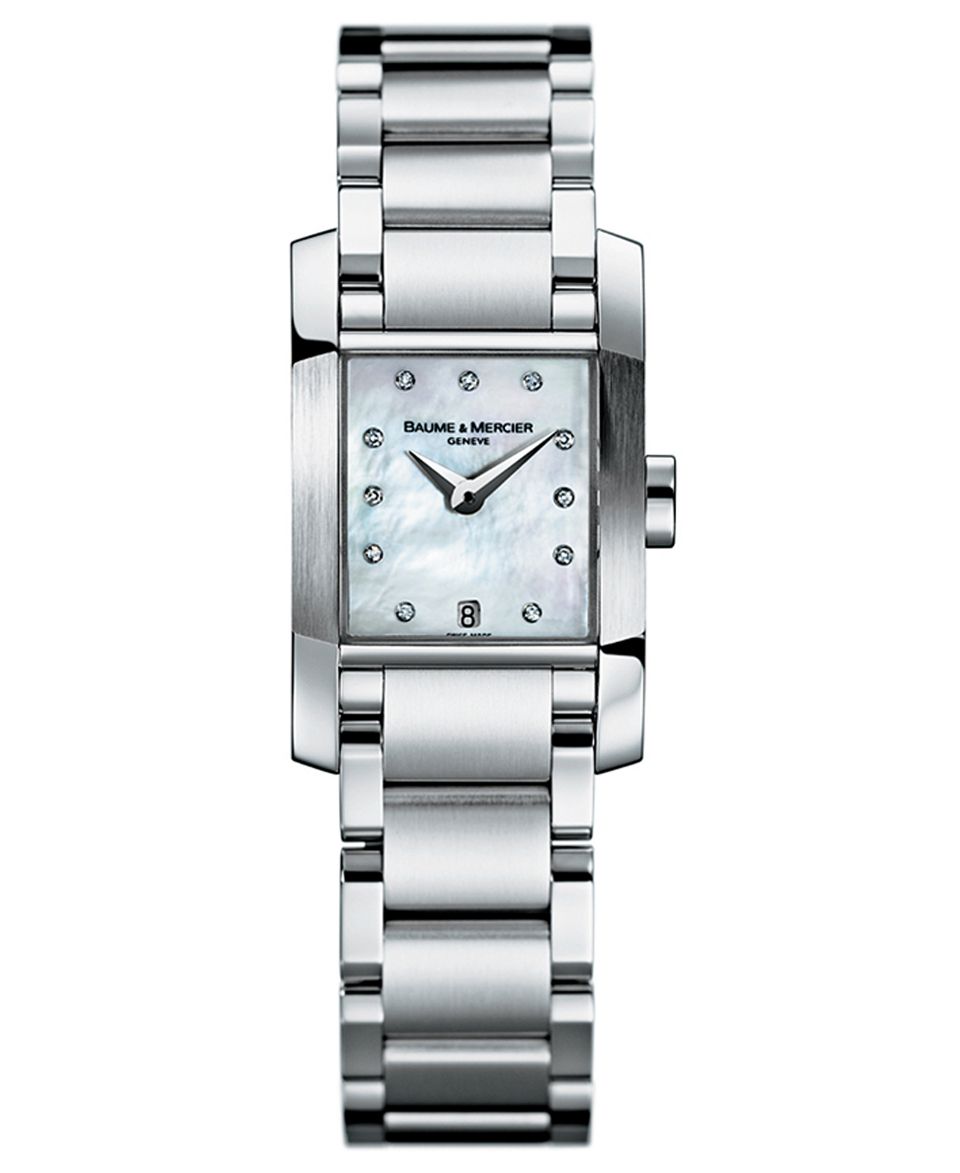 Baume & Mercier Watch, Womens Diamant Stainless Steel Bracelet