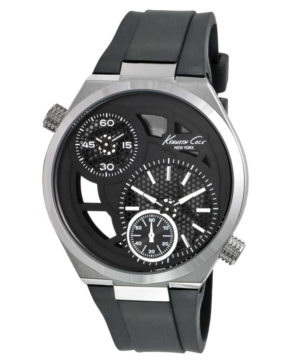 Kenneth Cole New York Watch, Mens Black Silicone Strap KC1683   Watches   Jewelry & Watches
