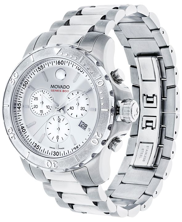 movado series 800 chronograph gold