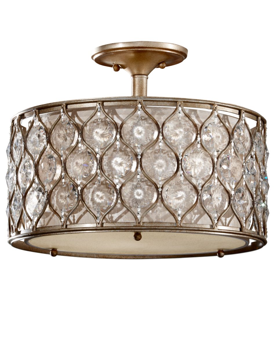 Murray Feiss Lighting, Lucia Collection Semi Flush Crystal Ceiling