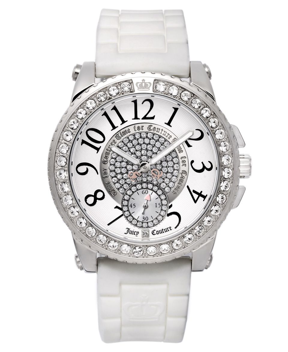 Juicy Couture Watch, Womens Pedigree White Jelly Strap 1900702   Watches   Jewelry & Watches