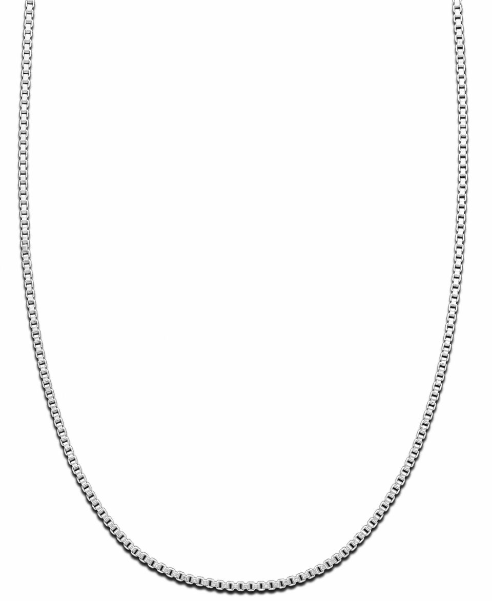 Giani Bernini Sterling Silver Necklace, 16 30 Box Chain   Necklaces