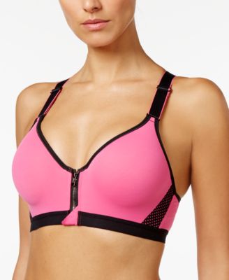 maidenform sports bra zip front