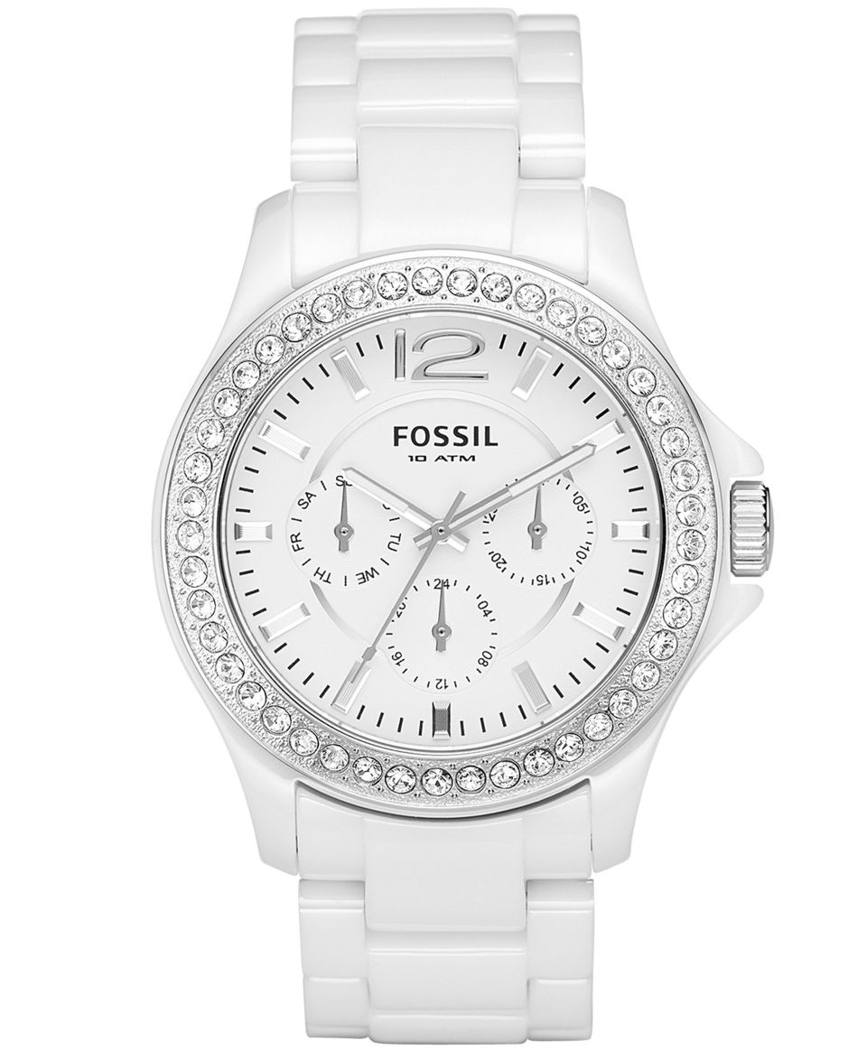 Fossil Watch, Womens White Ceramic Bracelet 38mm CE1010