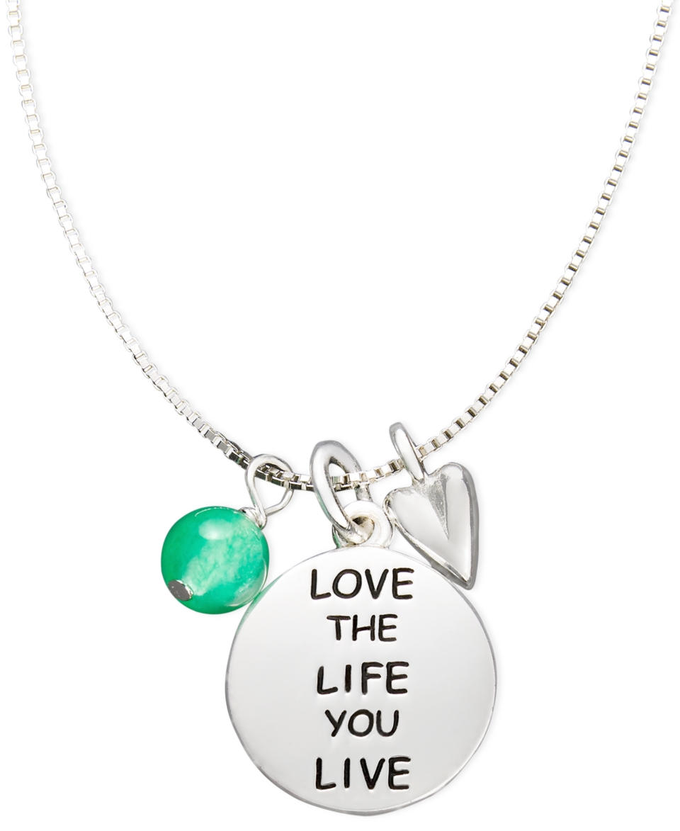 Sterling Silver Pendant, Love The Life You Live   Necklaces   Jewelry