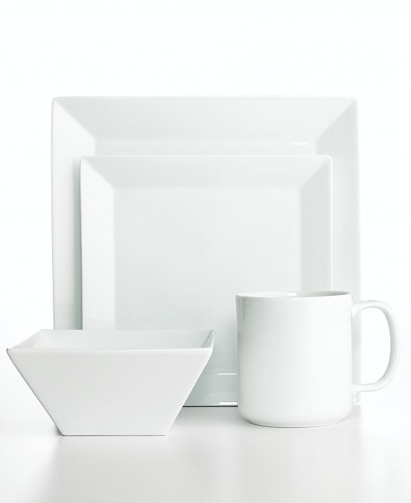 The Cellar Whiteware Square Collection, Created for Macy's & Reviews Dinnerware Dining Macy's