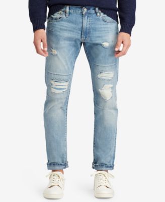 slim straight ripped jeans mens