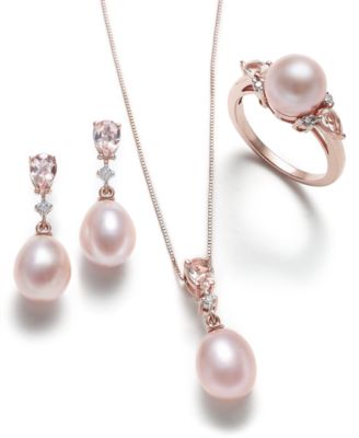 Macy's Pink Cultured Pearl, Morganite 