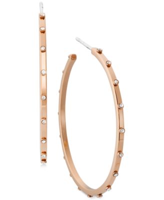 michael kors rose gold hoop earrings