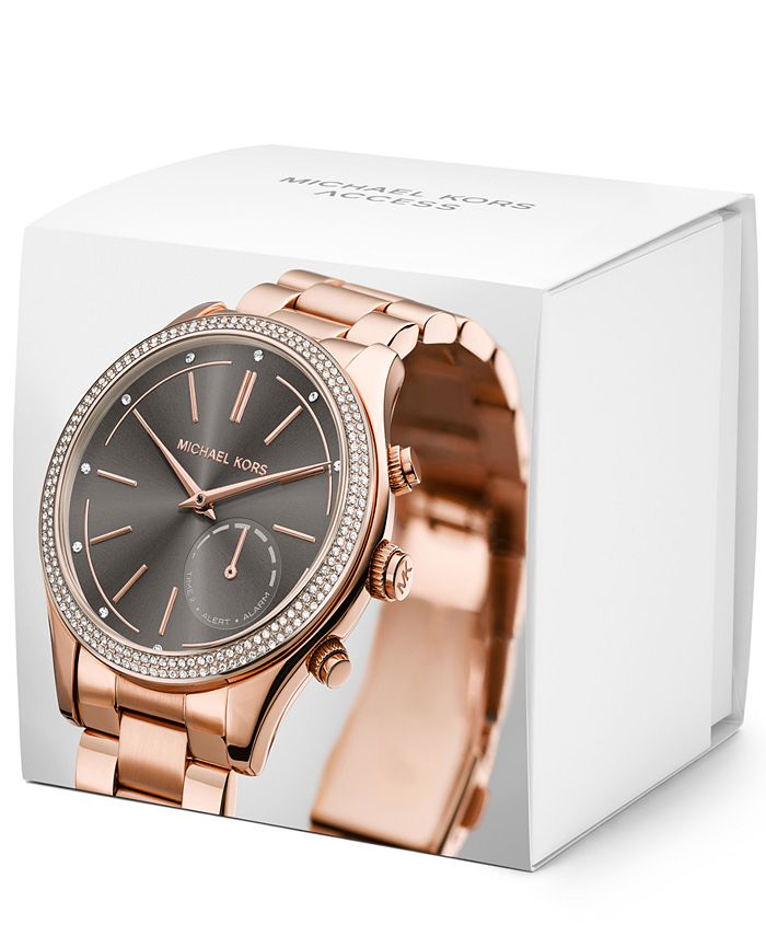michael kors slim runway ip hybrid smartwatch