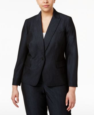 plus size jean blazer