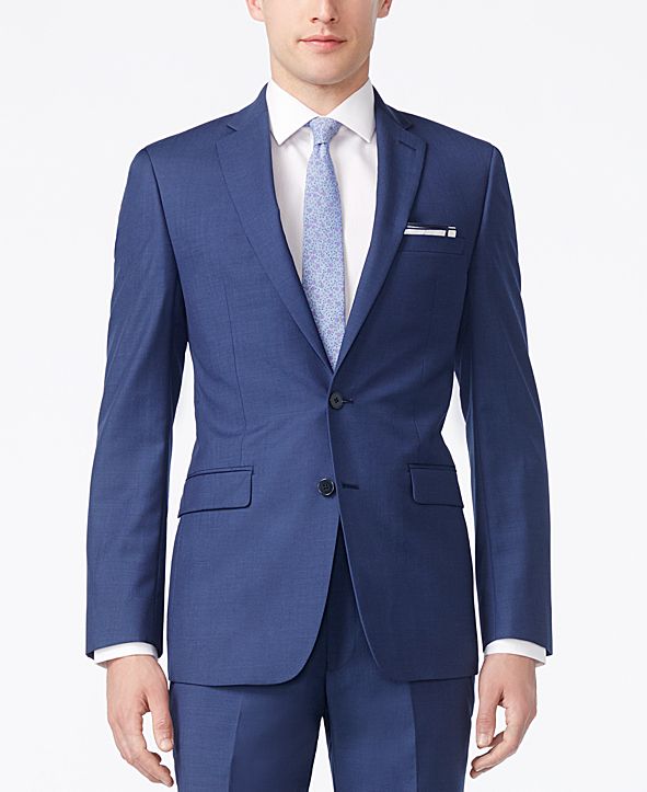 Calvin Klein Infinite Stretch Solid Slim-Fit Jacket & Reviews - Suits ...