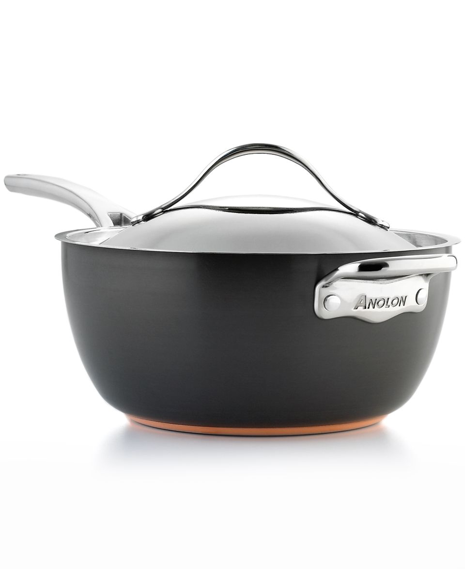 Anolon Covered Saucier, 5.5 Qt. Nouvelle Copper