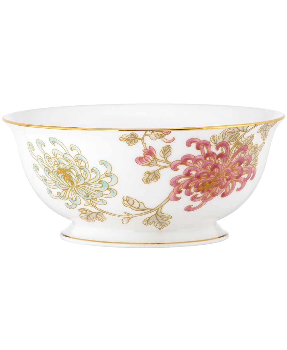 Marchesa by Lenox Dinnerware, Painted Camellia Rim Soup Bowl   Fine