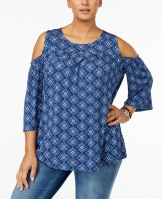 style & co cold shoulder top