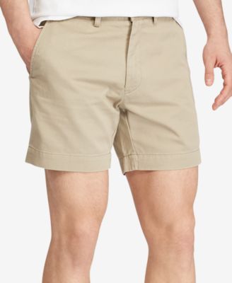 Classic-Fit Flat-Front Chino Shorts 