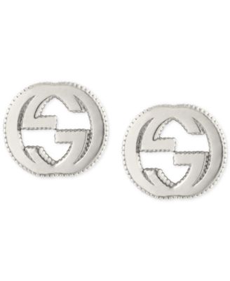 Gucci Interlocking Logo Stud Earrings 