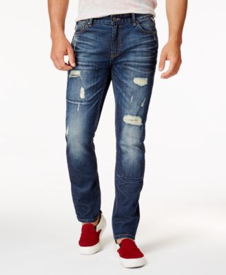 stretch ripped jeans mens