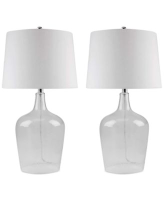 clear glass nightstand lamps