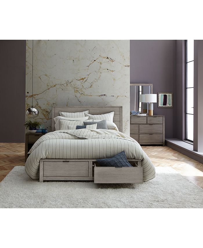 Furniture Tribeca Storage Bedroom Furniture 3 Pc Set Queen Bed Dresser Nightstand Created For Macy S Reviews Furniture Macy S