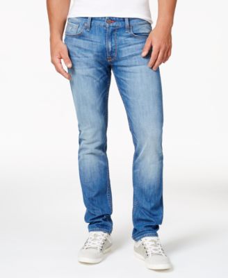 light blue slim straight jeans