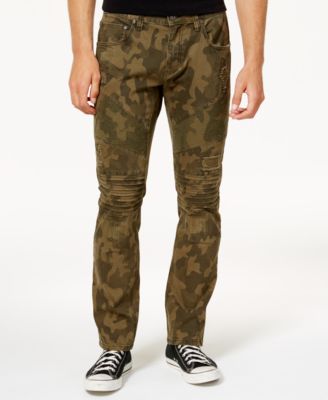 camouflage stretch jeans