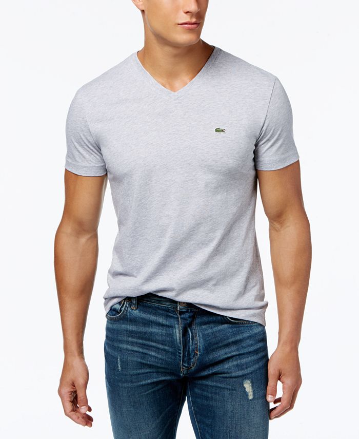 Lacoste Men's V-Neck T-shirt & Reviews - T-Shirts - Men - Macy's