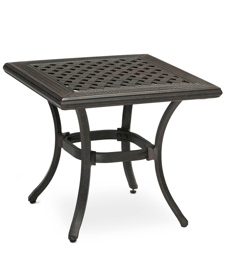 Aluminum 19.8 Square Outdoor End Table   Furniture