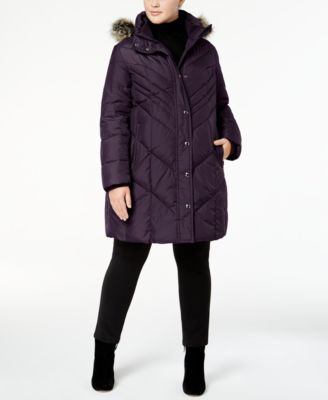 london fog puffer coat plus size