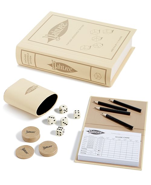 Winning Solutions Yahtzee Linen Book Vintage Edition Reviews Home Macy S