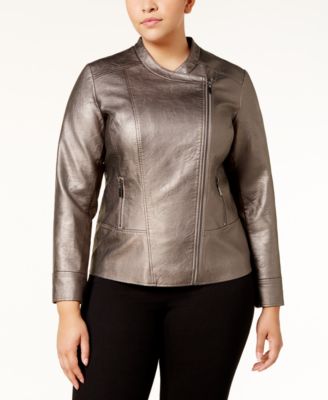 plus size metallic jacket