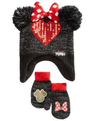 minnie mouse hat and mittens