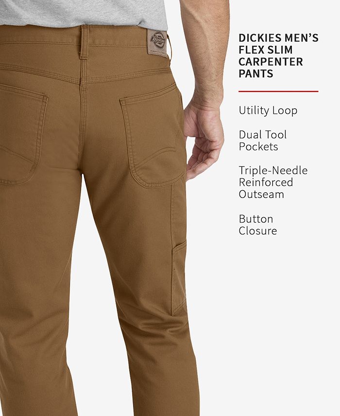 Dickies Men's Flex Slim-Tapered Fit Carpenter Pants & Reviews - Pants - Men - Macy's