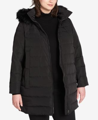 dkny women's coats plus size