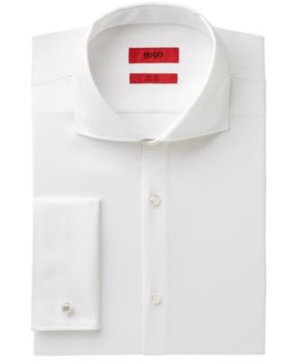 Slim-Fit White French Cuff Dress Shirt 