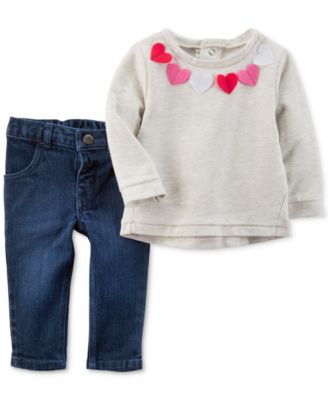 2 year baby girl jeans top