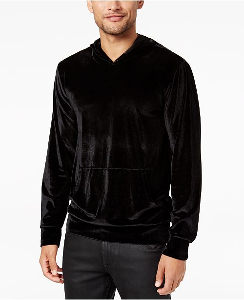 Guess Men S Velvet Pullover Stretch Hoodie Reviews Hoodies Sweatshirts Men Macy S