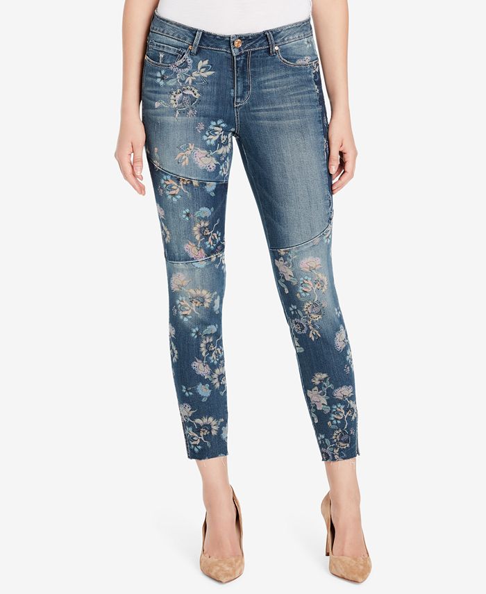 Vintage America Boho Floral-Print Ankle Skinny Jeans & Reviews - Jeans ...
