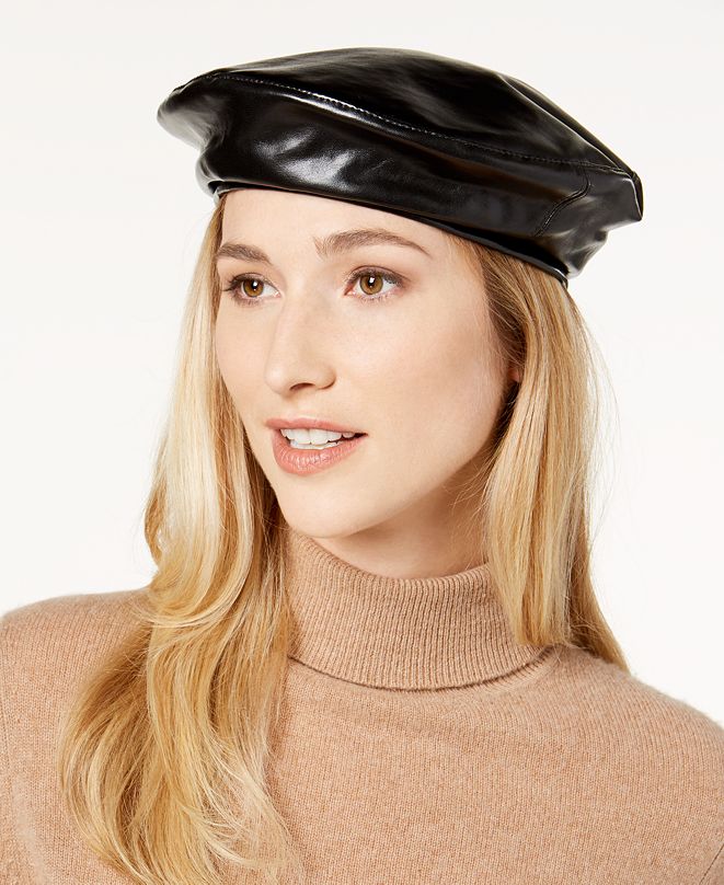 Steve Madden Faux Leather Beret & Reviews - Handbags & Accessories - Macy's